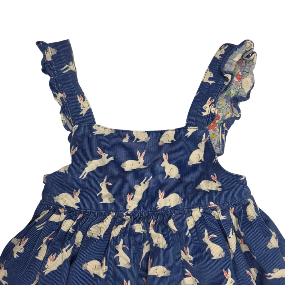 Mini Boden Navy Easter Bunny Print Pinefore Sundress
